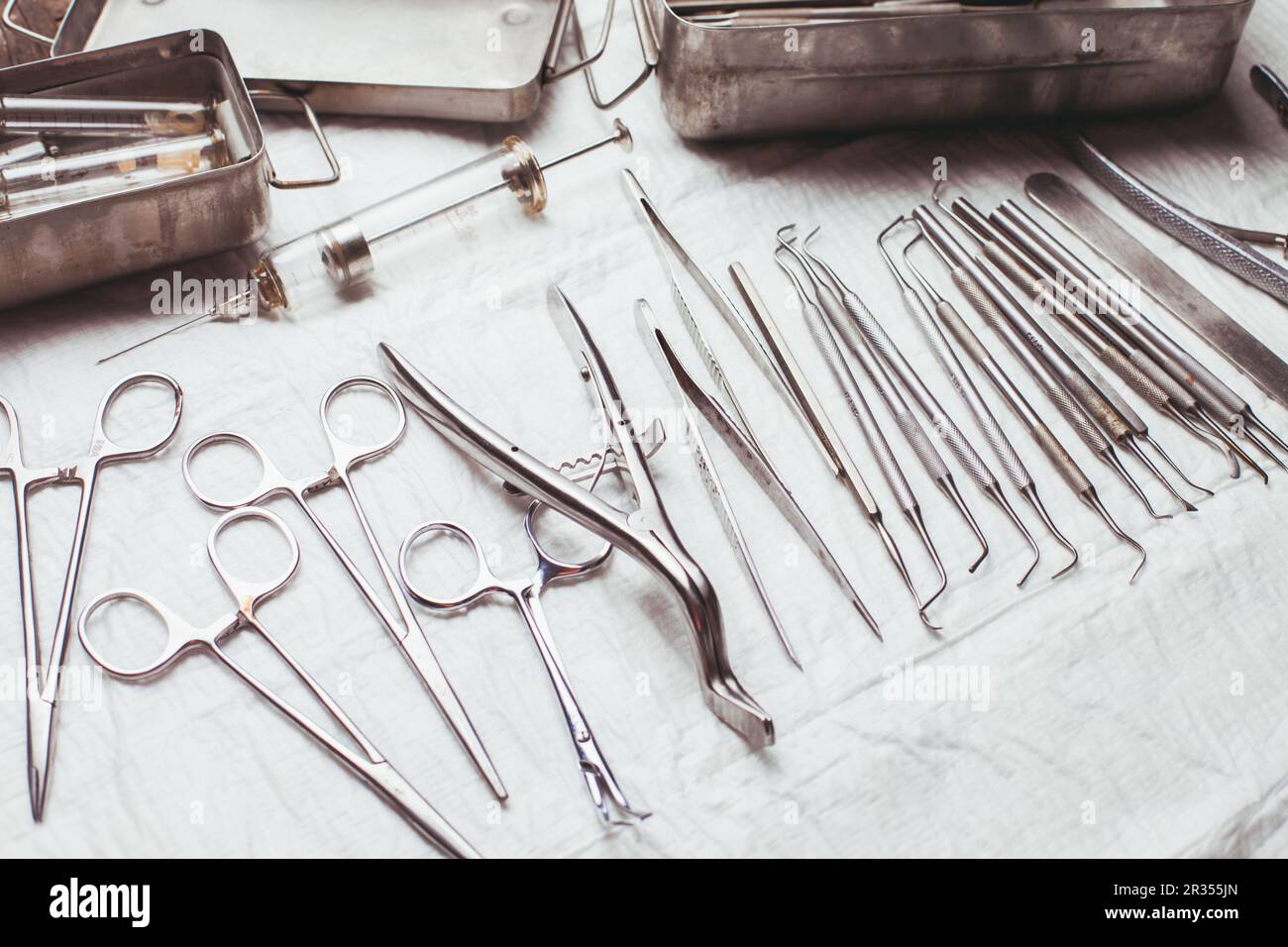 Vintage dental instruments Stock Photo Alamy