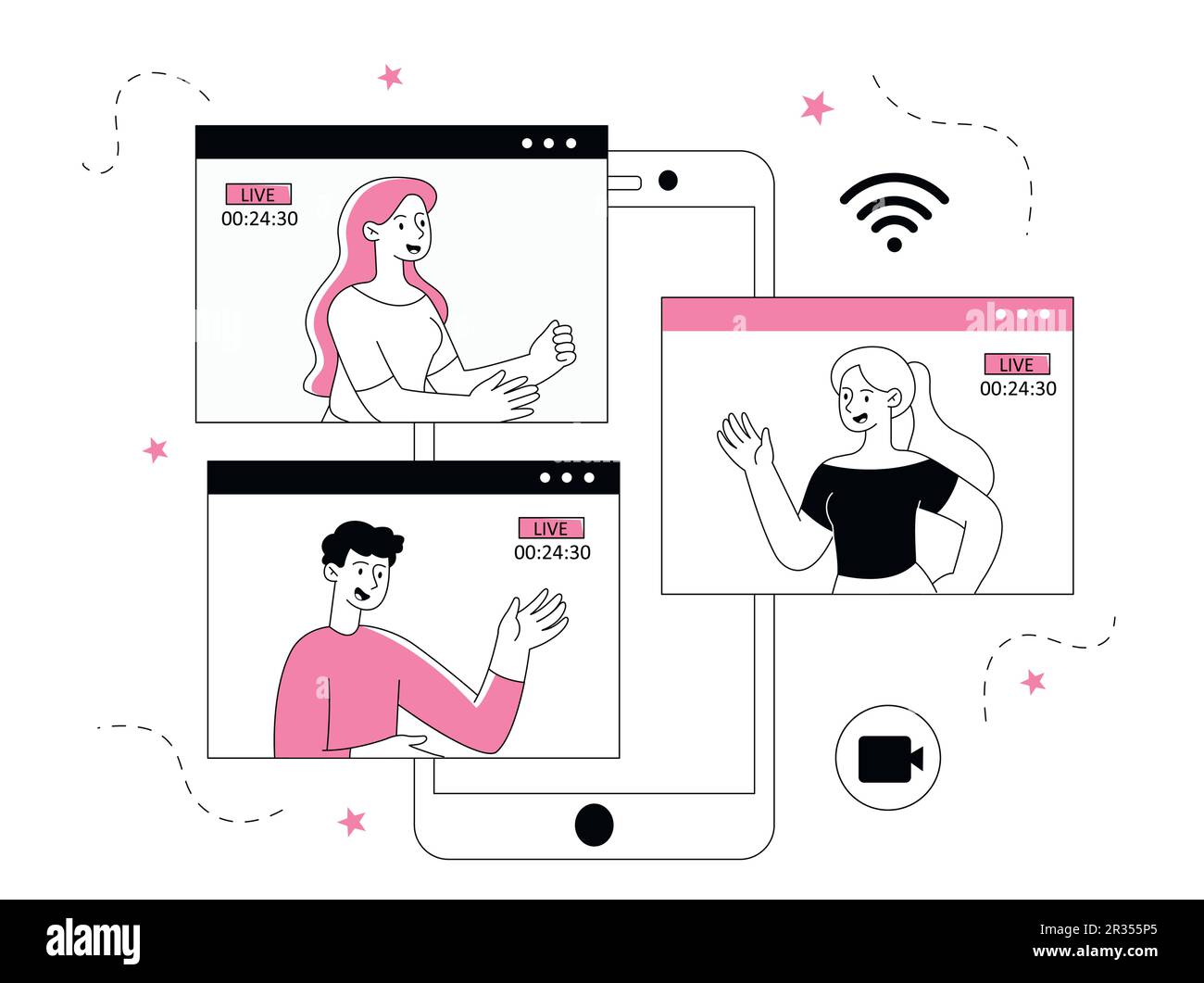 Online meeting concept Stock Vector