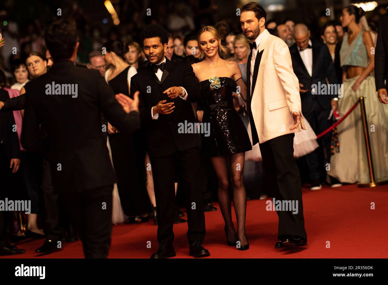 Abel Tesfaye, and Lily-Rose Depp pose for photographers upon arrival at the  premiere of the television series 'The Idol' at the 76th international film  festival, Cannes, southern France, Monday, May 22, 2023. (