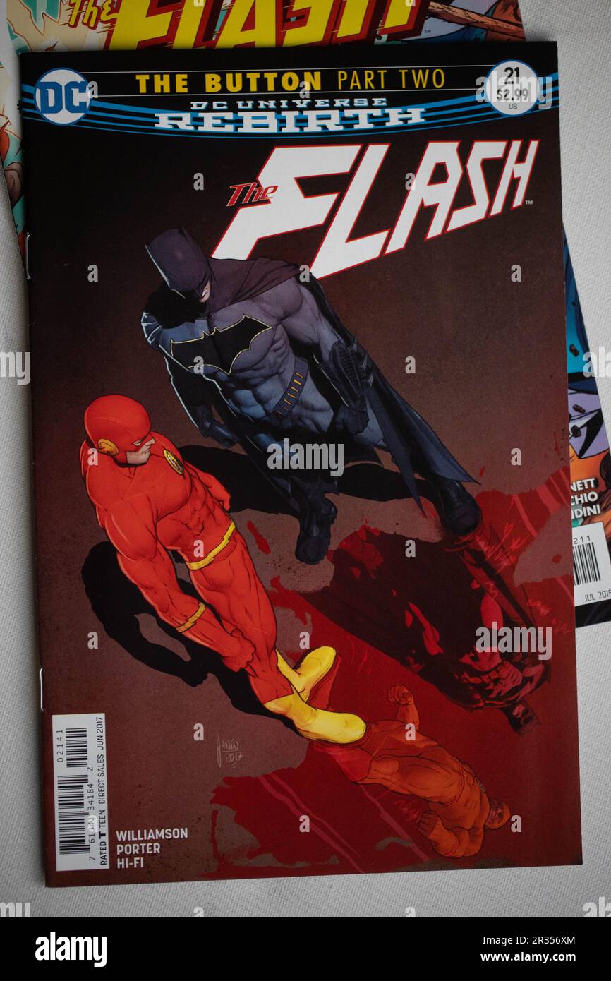 The Flash comic book Stock Photo