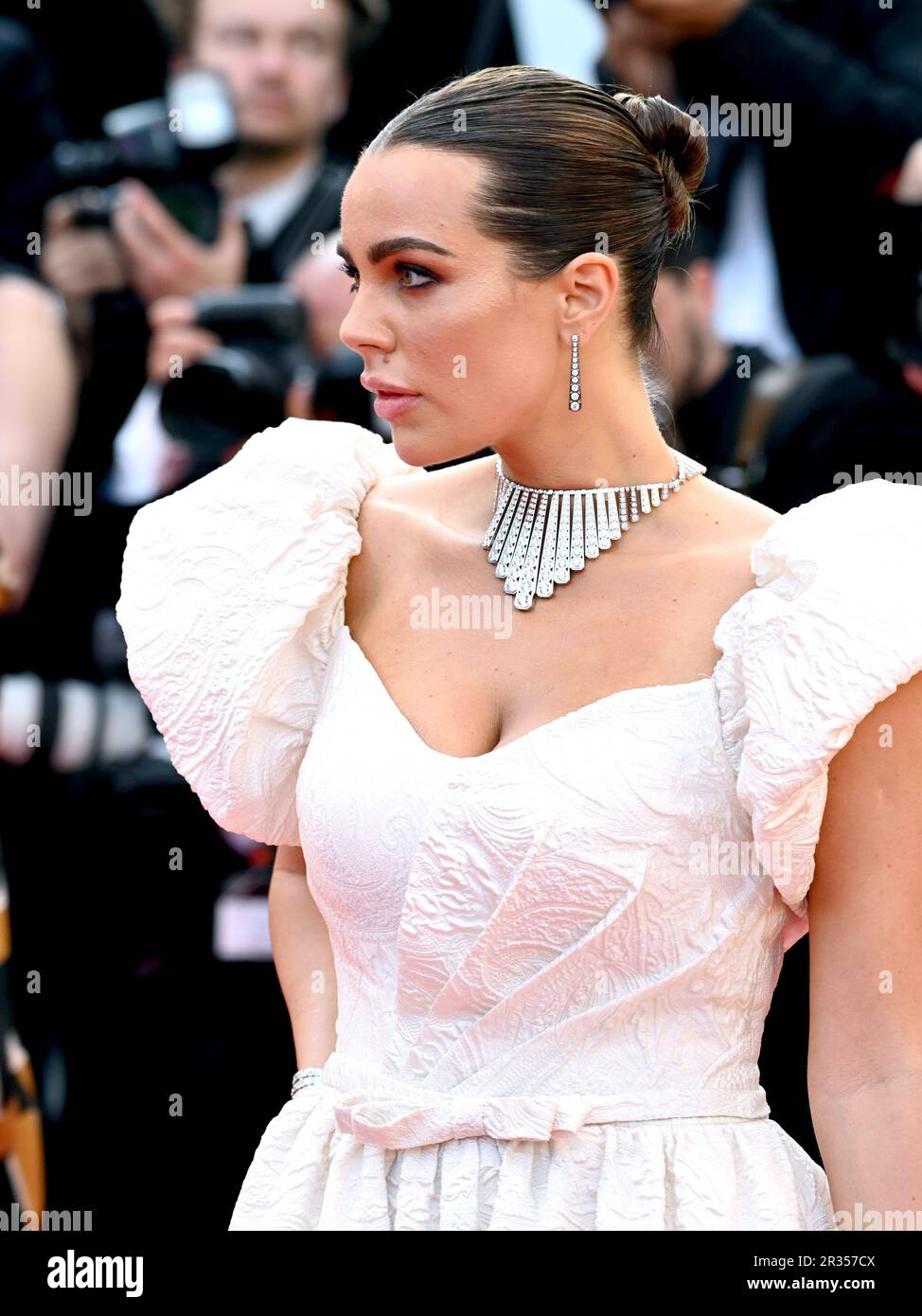 Cannes, France. 22nd May, 2023. 76th Cannes Film Festival 2023, evening 7 - Red Carpet film 'Club Zero'. In the photo Nadine Mirada Credit: Independent Photo Agency/Alamy Live News Stock Photo