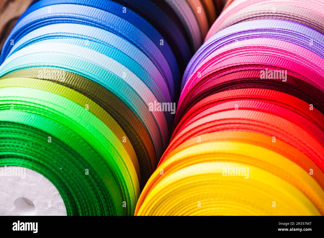 Multi Ribbon Bobbin Vibrant coloured ribbon hi-res stock photography and images - Alamy