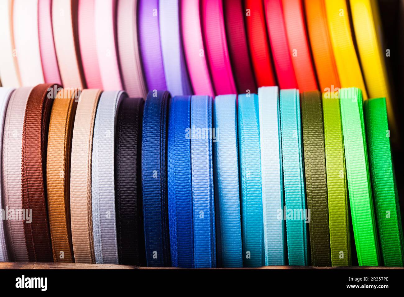 Multi Ribbon Bobbin Vibrant coloured ribbon hi-res stock photography and images - Alamy