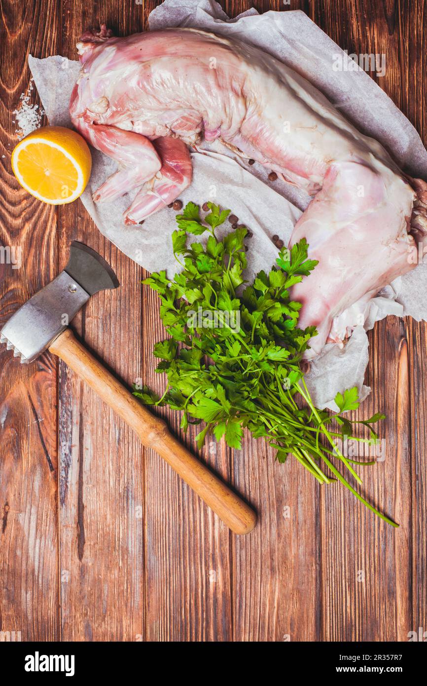 The Rabbit meat Stock Photo - Alamy