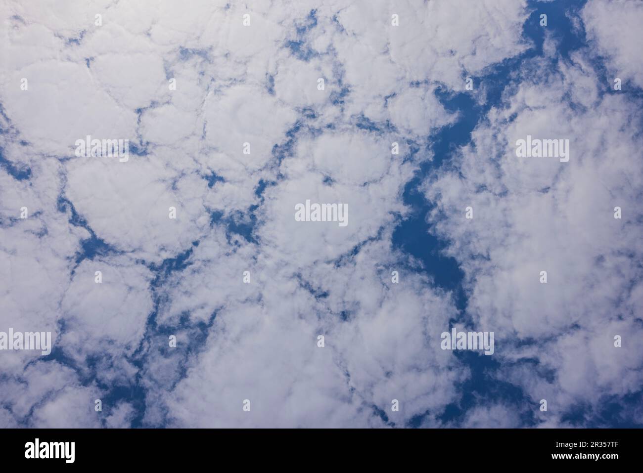 Beautiful view of blue sky with white clouds on summer day Stock Photo ...