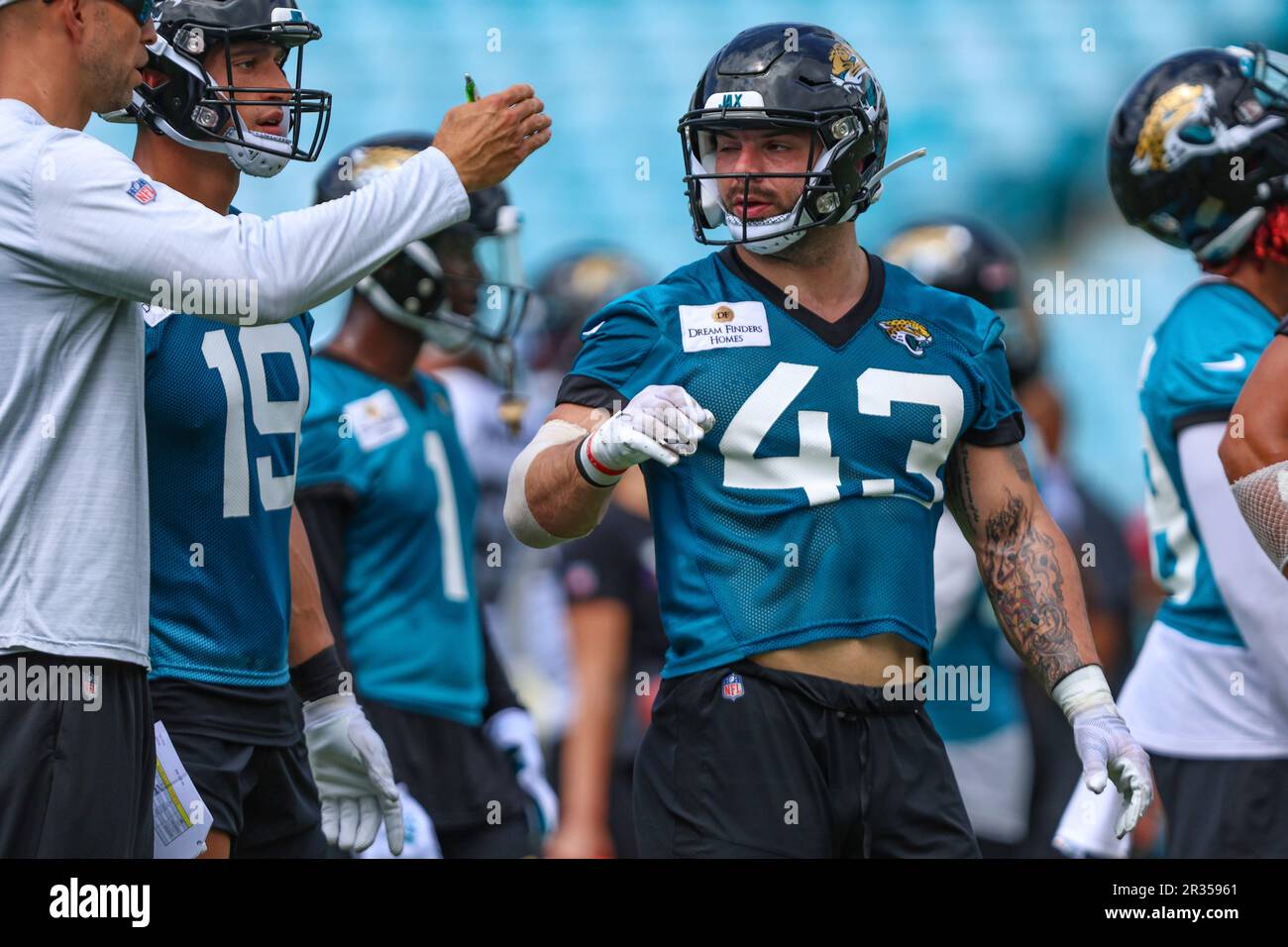 43 Derek Parish Jacksonville Jaguars Rookie Stock Photo 2303158899