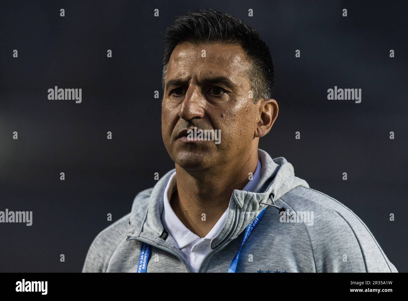 La Plata, Argentina. 22nd May, 2023. Marcelo BROLI Uruguay's U20 coach during the FIFA U20 World Cup group match between Uruguay and Iraq at the La Plata Stadium. Credit: Mateo Occhi (Sporteo) / Alamy Live News Stock Photo