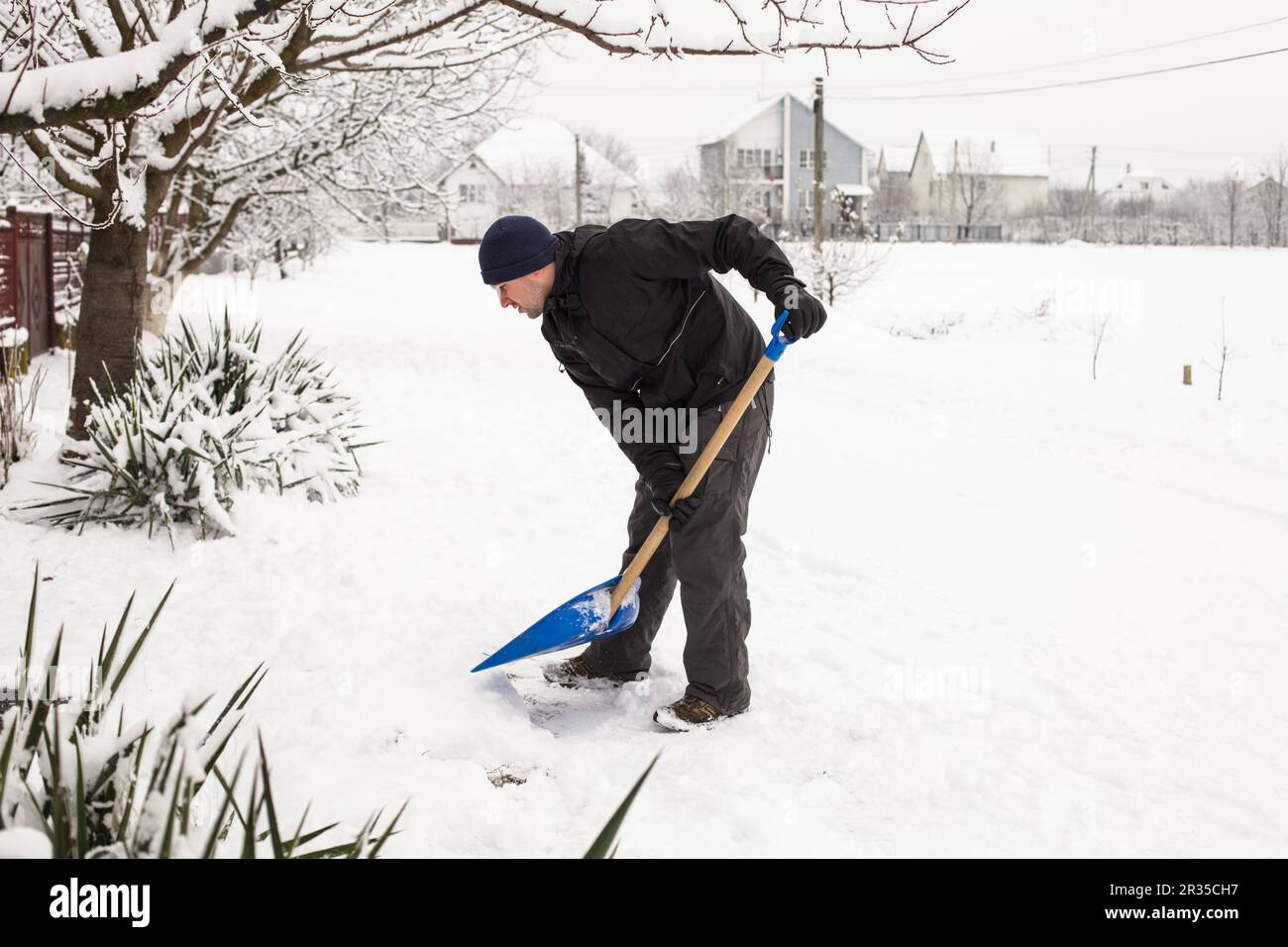 The Snow removal Stock Photo
