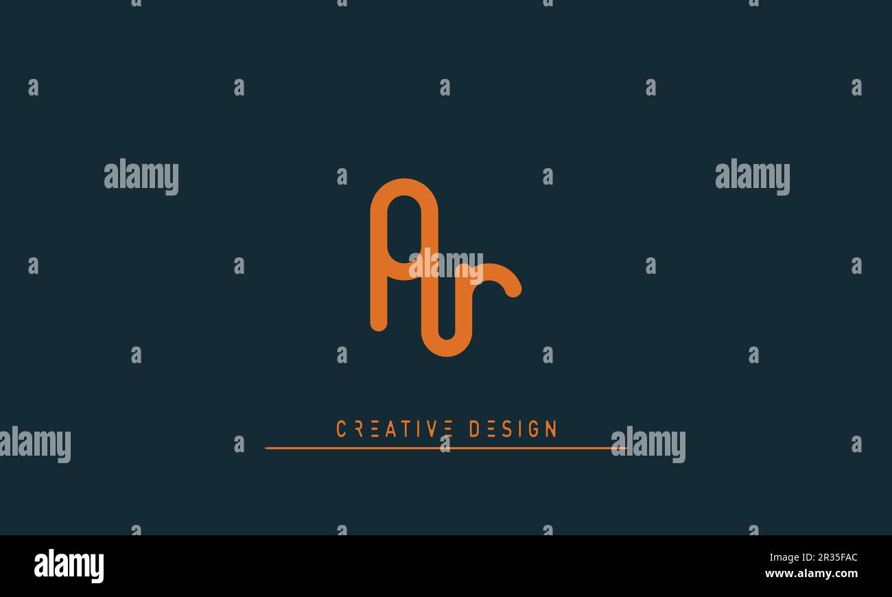 Alphabet letters Modern Creative logo PR , RP Stock Vector