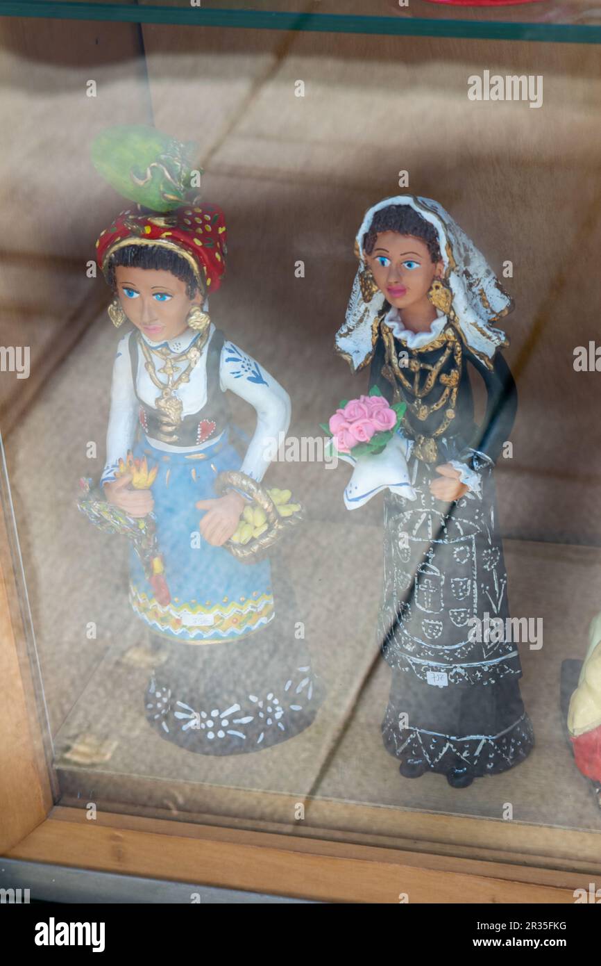 Dools with traditional clothes from north Portugal, minho or minhotas. Stock Photo