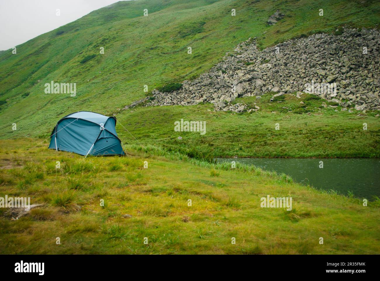 Big green tent Stock Photo - Alamy