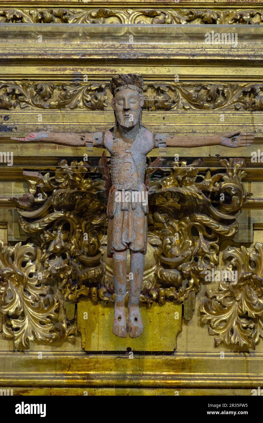 crucified christ, Cathedral of the Assumption of the Virgin, Salamanca, autonomous community of Castilla y León, Spain. Stock Photo