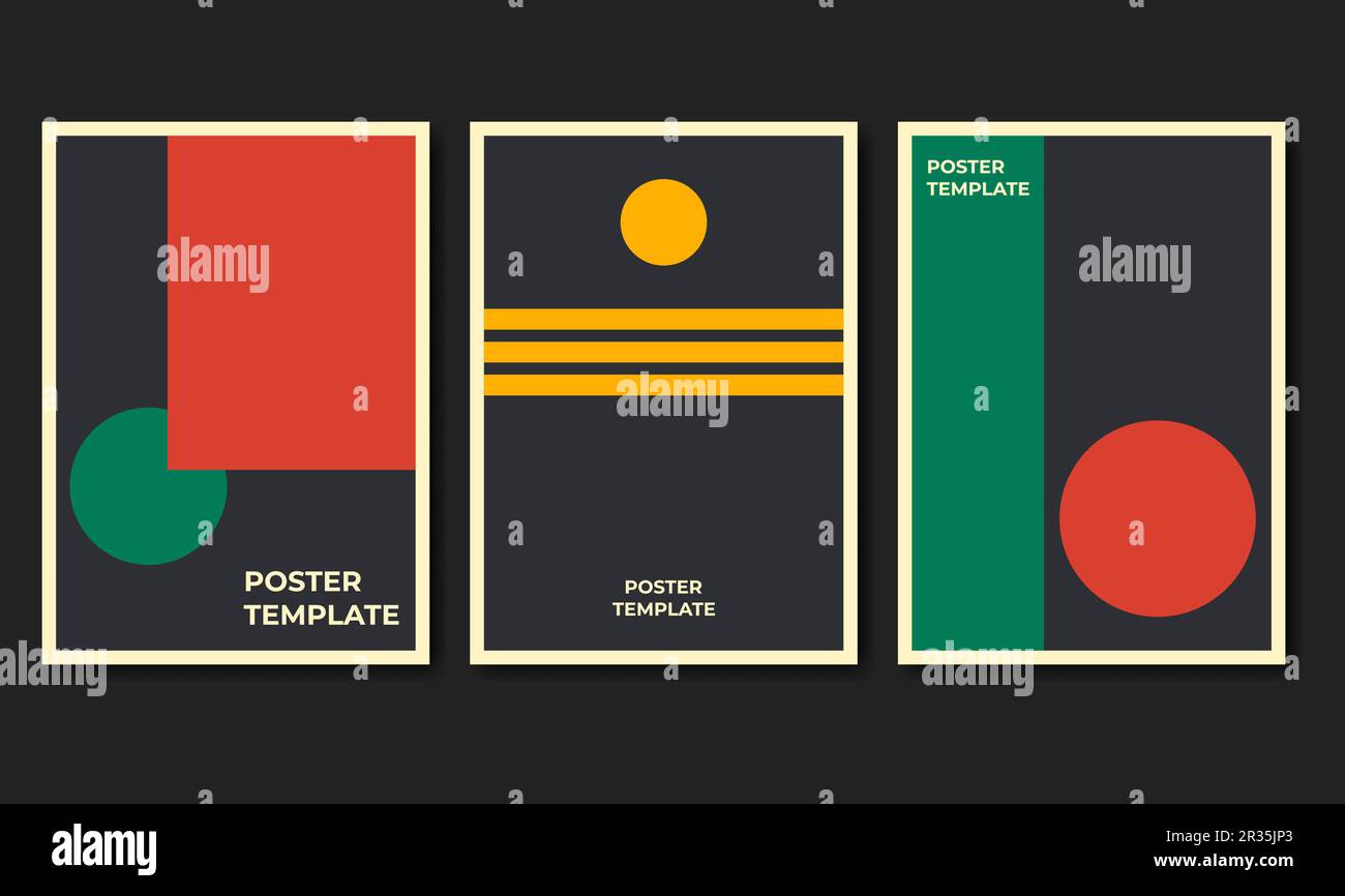 Collection Of Minimalistic Abstract Trendy Posters. Vector Illustration