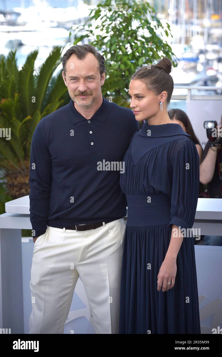 Cannes, France. 22nd May, 2023. Jude Law and Alicia Vikander arrive at the 'Firebrand (Le Jeu De La Reine)' photocall at the 76th annual Cannes film festival at Palais des Festivals on May 22, 2023 in Cannes, France. Photo by Rocco Spaziani/UPI Credit: UPI/Alamy Live News Stock Photo