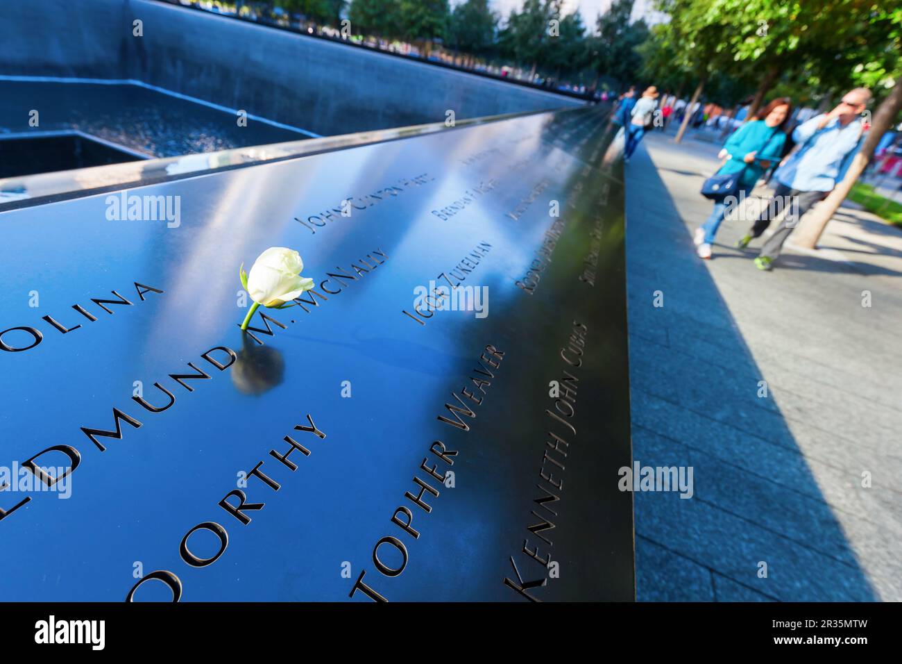 Fountain Monument at Ground Zero in New York City Stock Photo Alamy