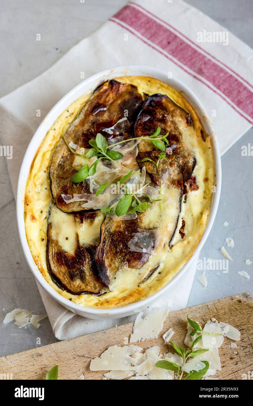 Moussaka above hi-res stock photography and images - Alamy