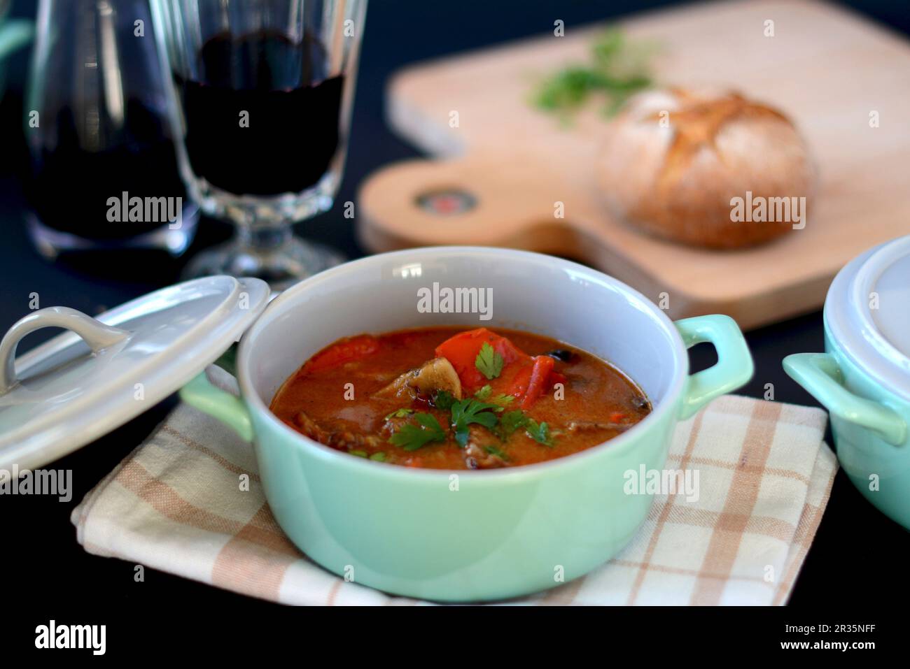 Stew with beef and peppers Stock Photo Alamy