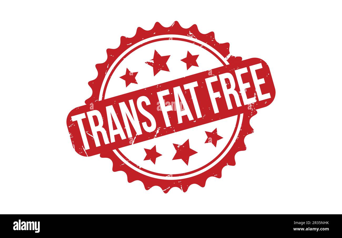 Trans Fat Free Rubber Stamp Seal Vector Stock Vector