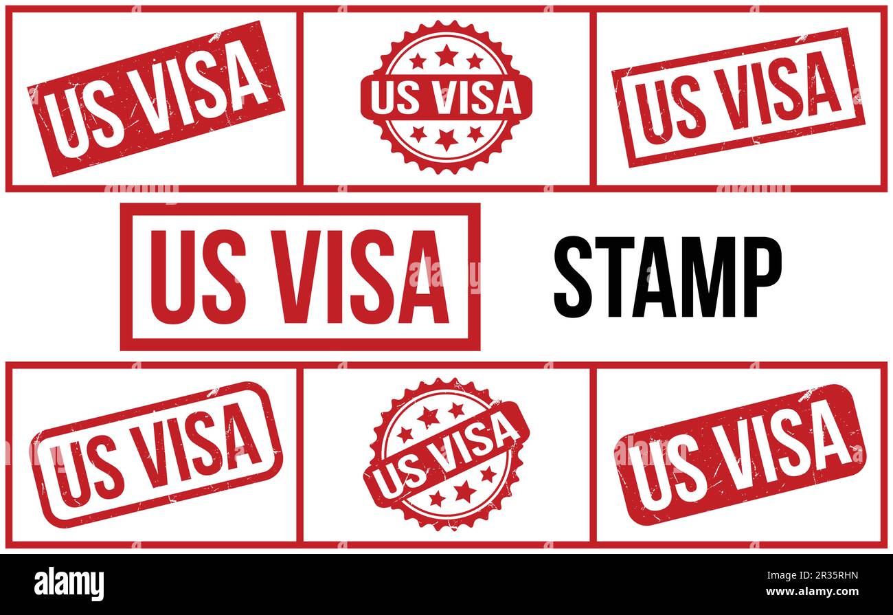 Us Visa rubber grunge stamp set vector Stock Vector Image & Art - Alamy