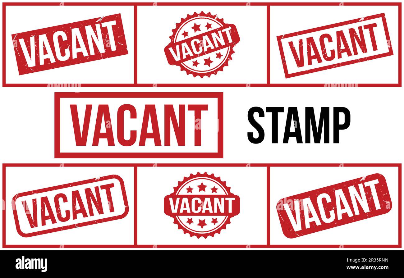 Vacant Rubber Stamp Set Vector Stock Vector