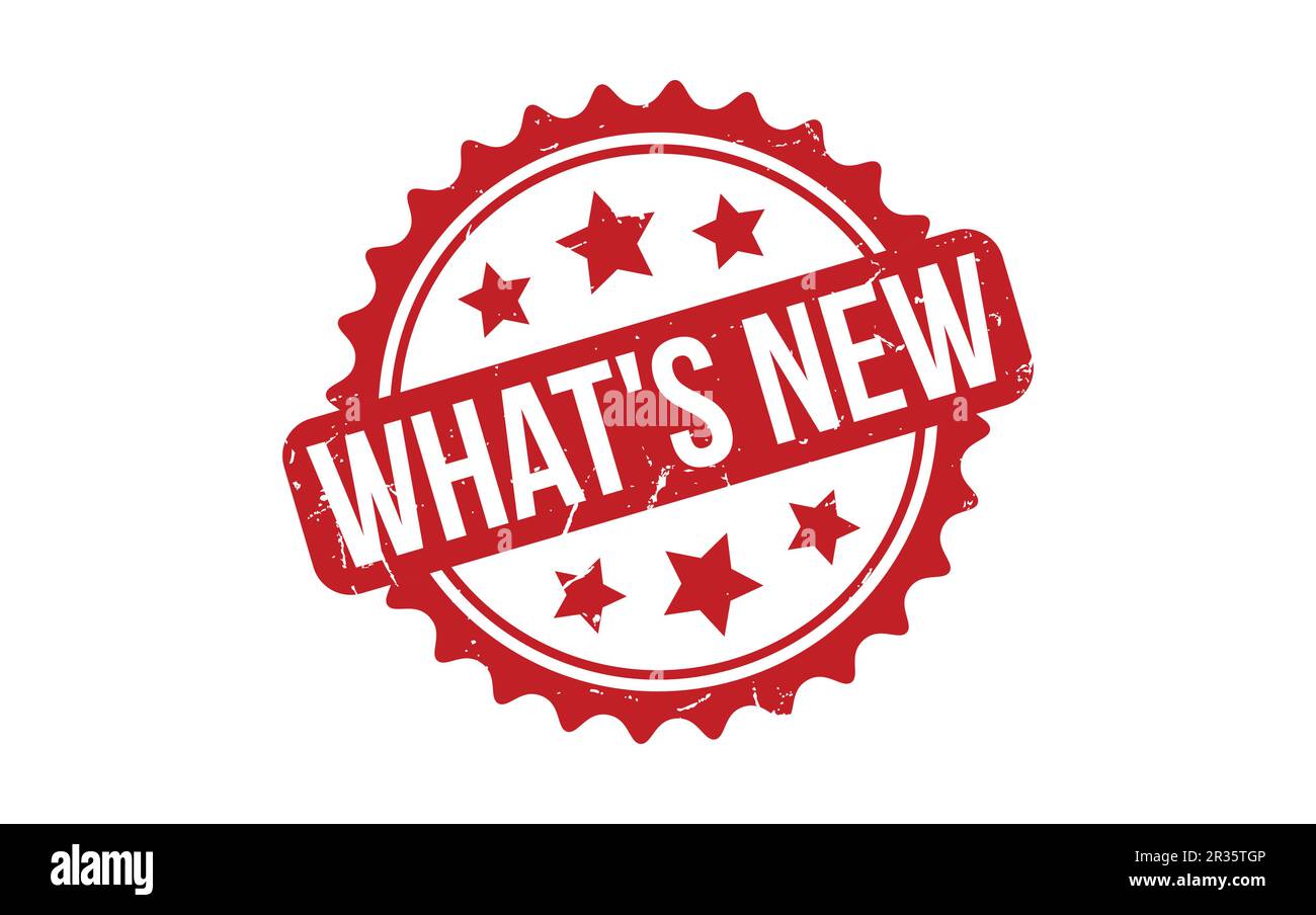 Whats new stamp Stock Vector Images - Alamy
