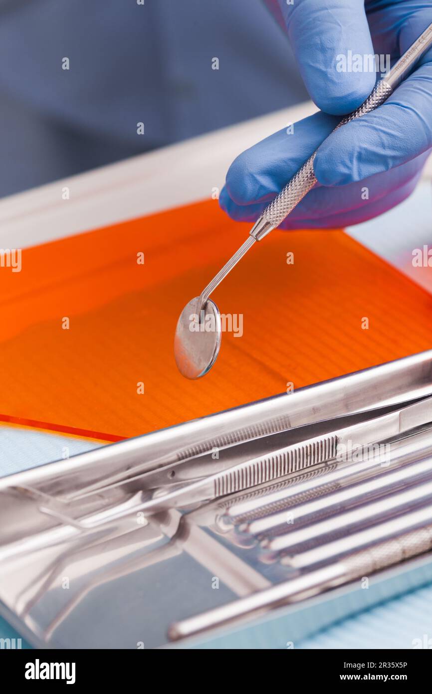Tooth dental instruments Stock Photo Alamy