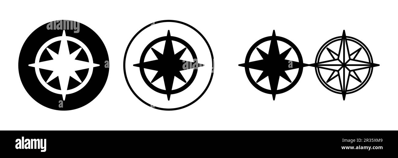 Compass icon vector. navigation icon Stock Vector Image & Art - Alamy
