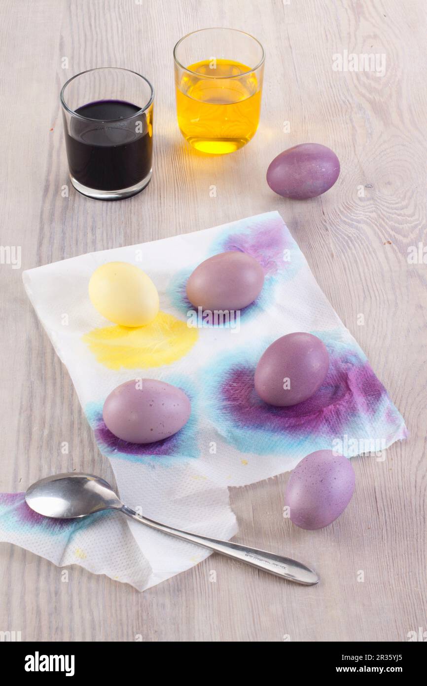 Coloured Easter eggs Stock Photo