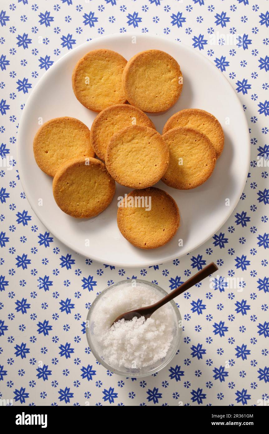 Palet Bretons (shortbread biscuits from Brittany, France Stock Photo ...