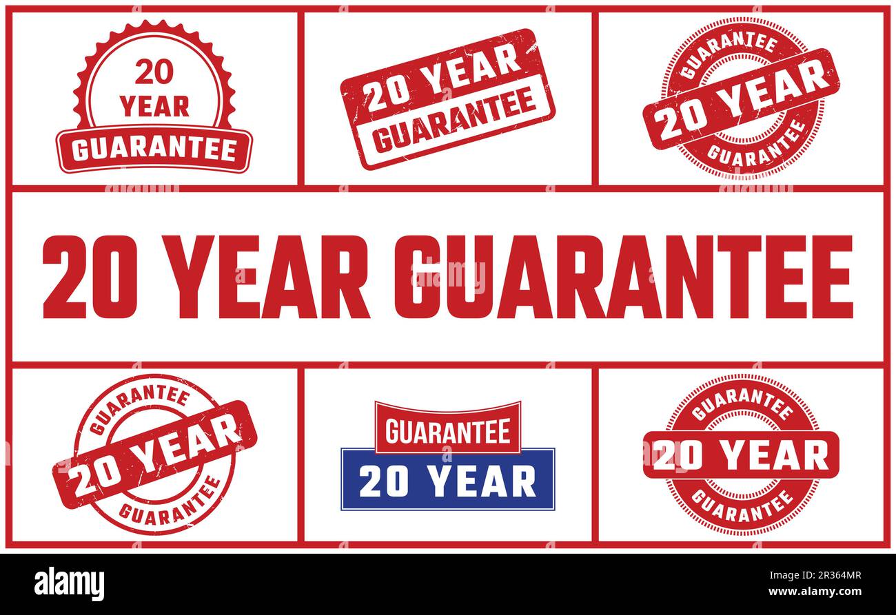 20 Year Guarantee Rubber Stamp Set Stock Vector Image & Art - Alamy