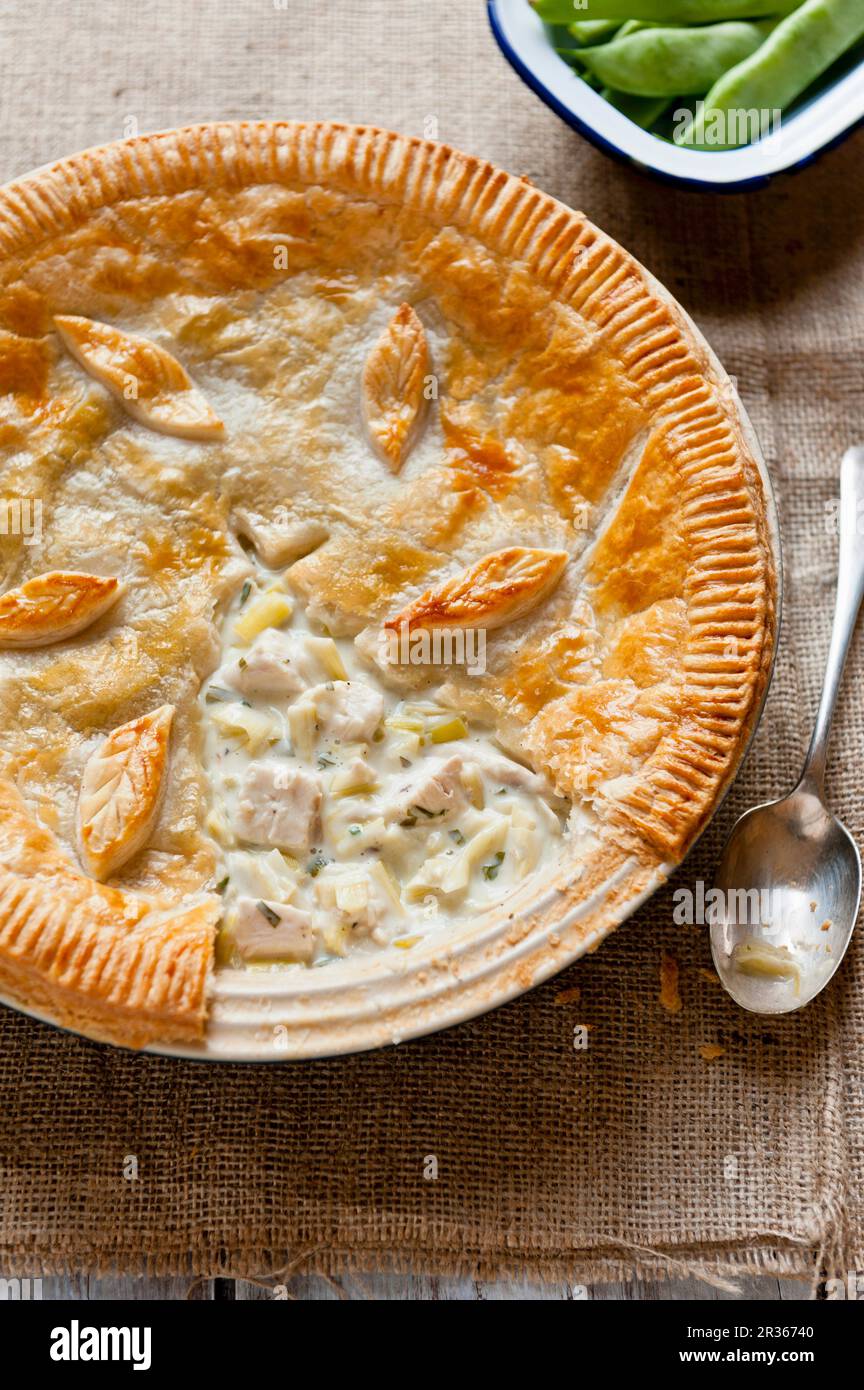 Chicken pie above hi-res stock photography and images - Alamy