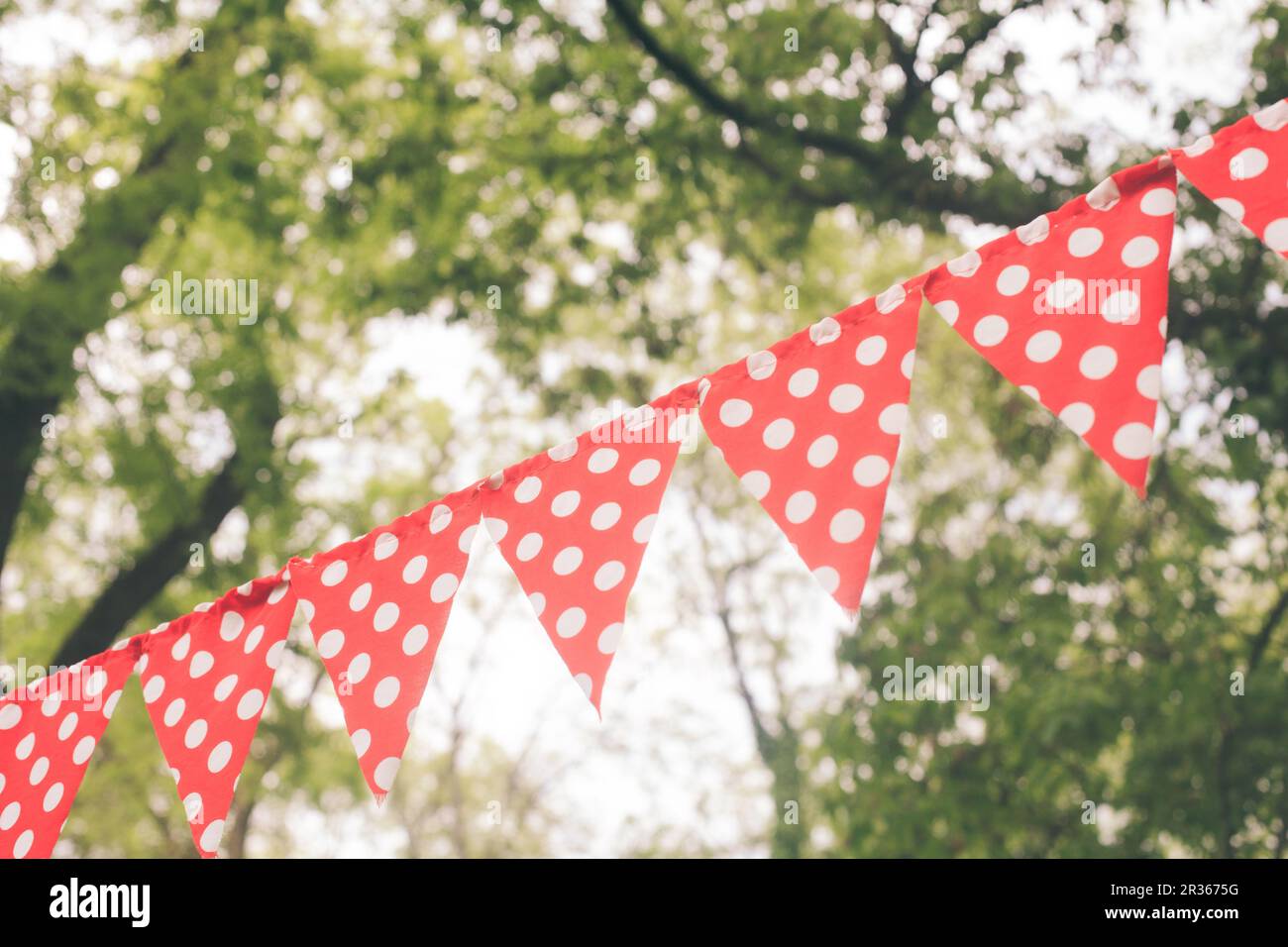 Red bunting flags Stock Photo Alamy