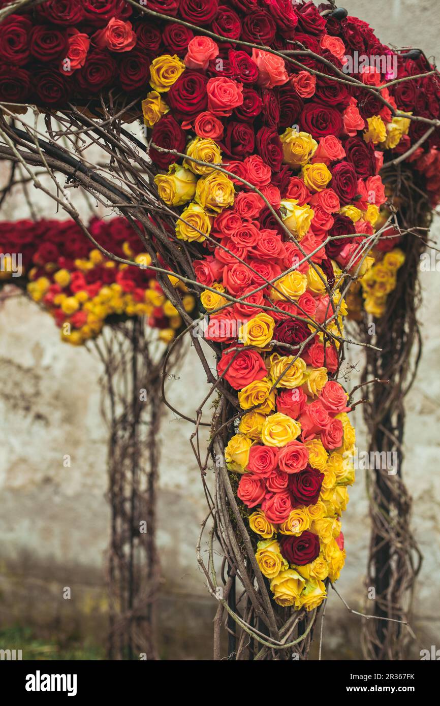 Wedding arch decoration Stock Photo Alamy