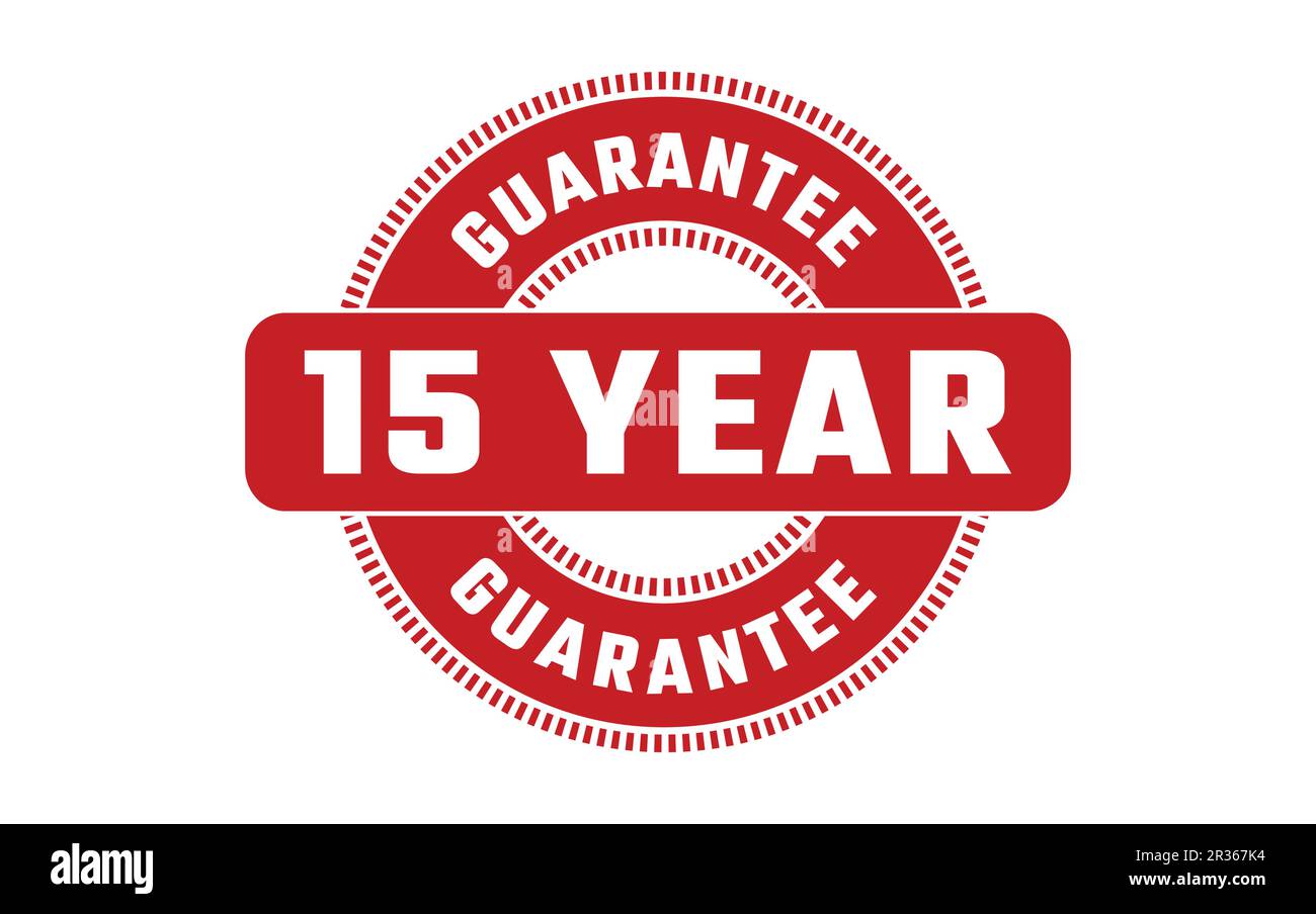 15 Year Guarantee Rubber Stamp Stock Vector Image & Art Alamy