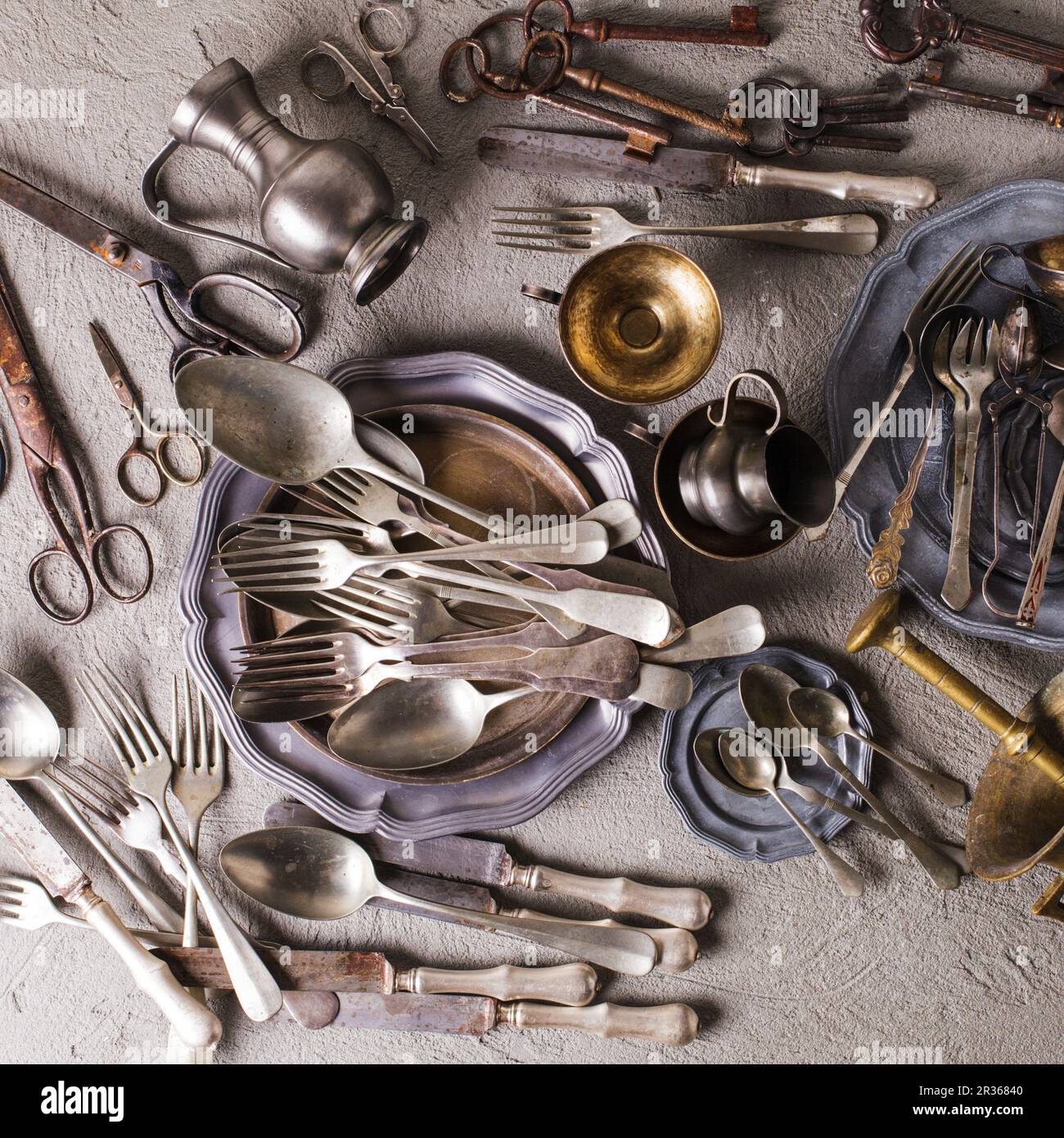 Vintage props collection Stock Photo Alamy