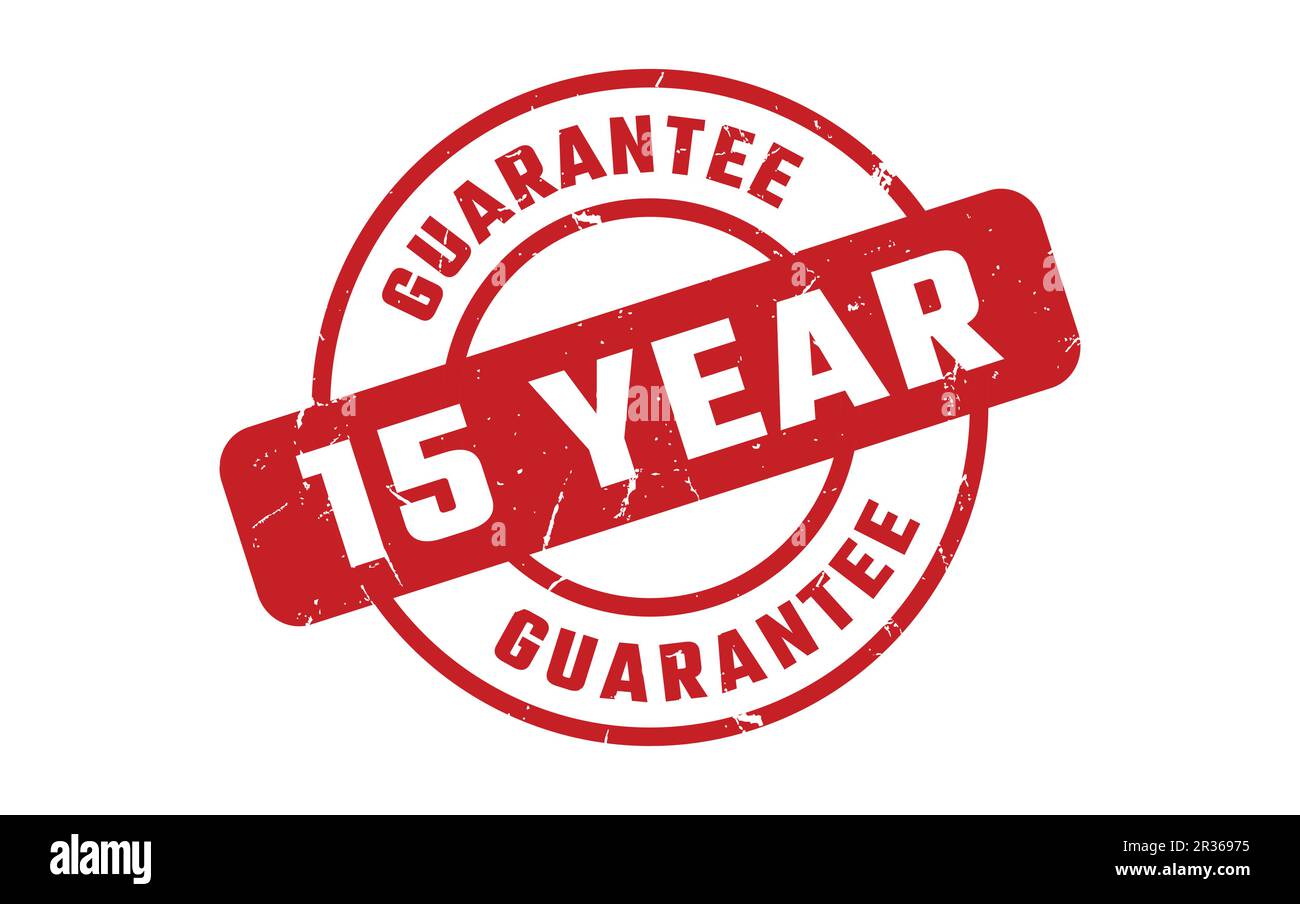 15 Year Guarantee Rubber Stamp Stock Vector Image & Art Alamy