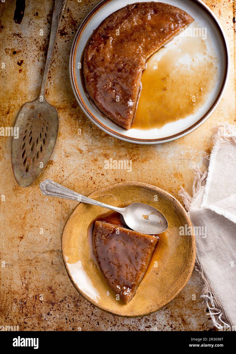 Cassava pudding from the Caribbean Stock Photo Alamy