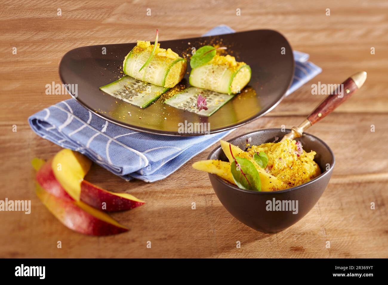 Mango did with Madras curry Stock Photo