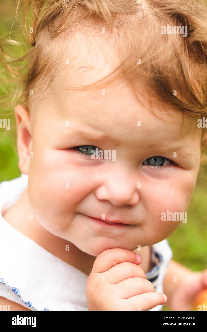 Baby girl portrait outdoor Stock Photo - Alamy
