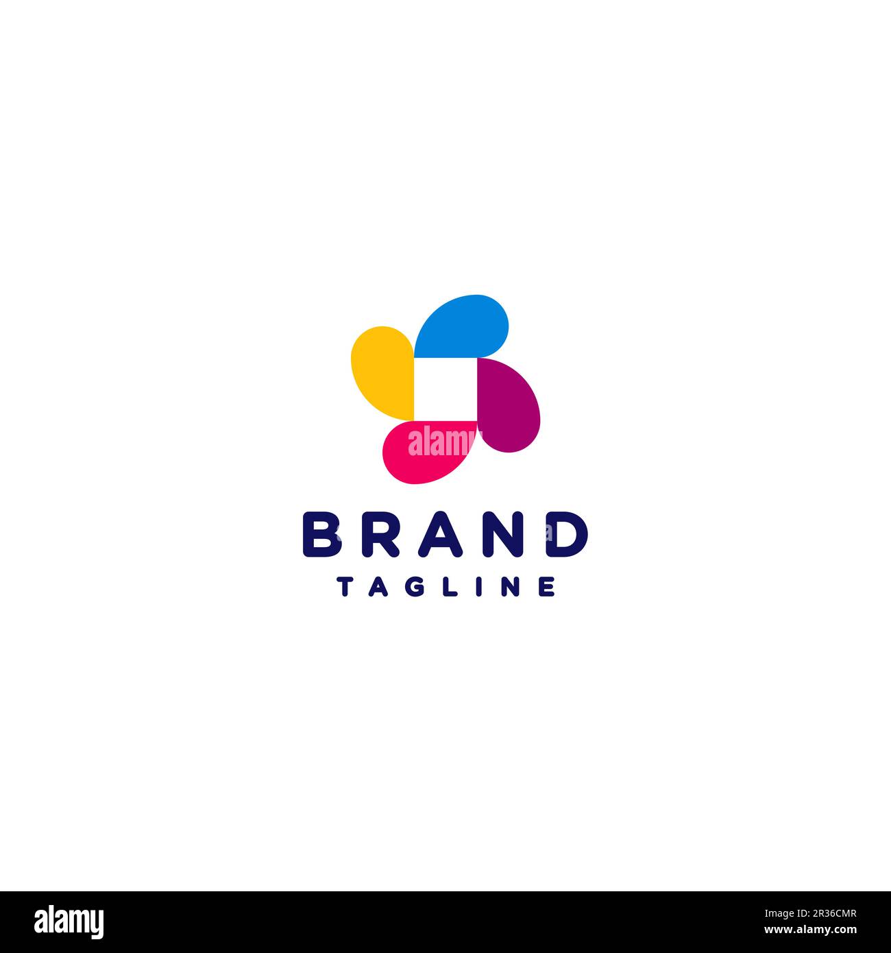 Fun Colorful Propeller Logo Design. Cheerful logo design of colorful