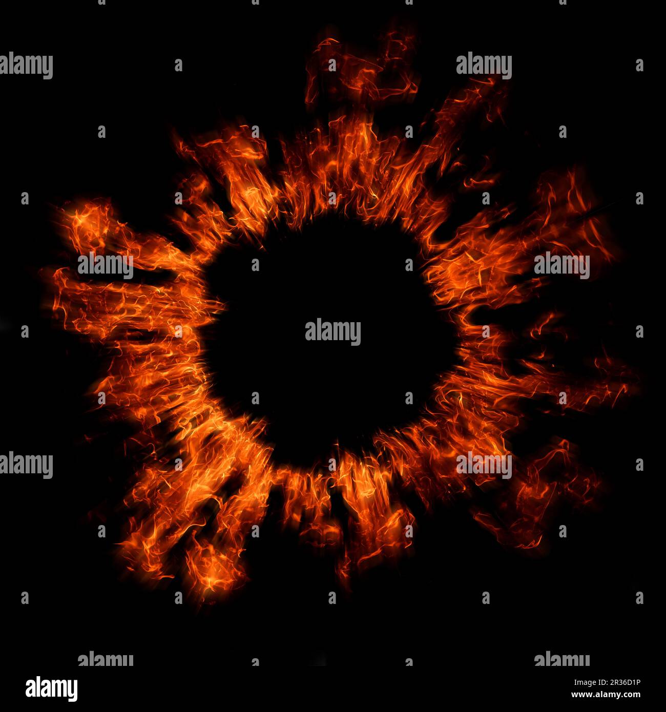 Gun fire flashes. Flame explosion effect during shot with gun. Flash