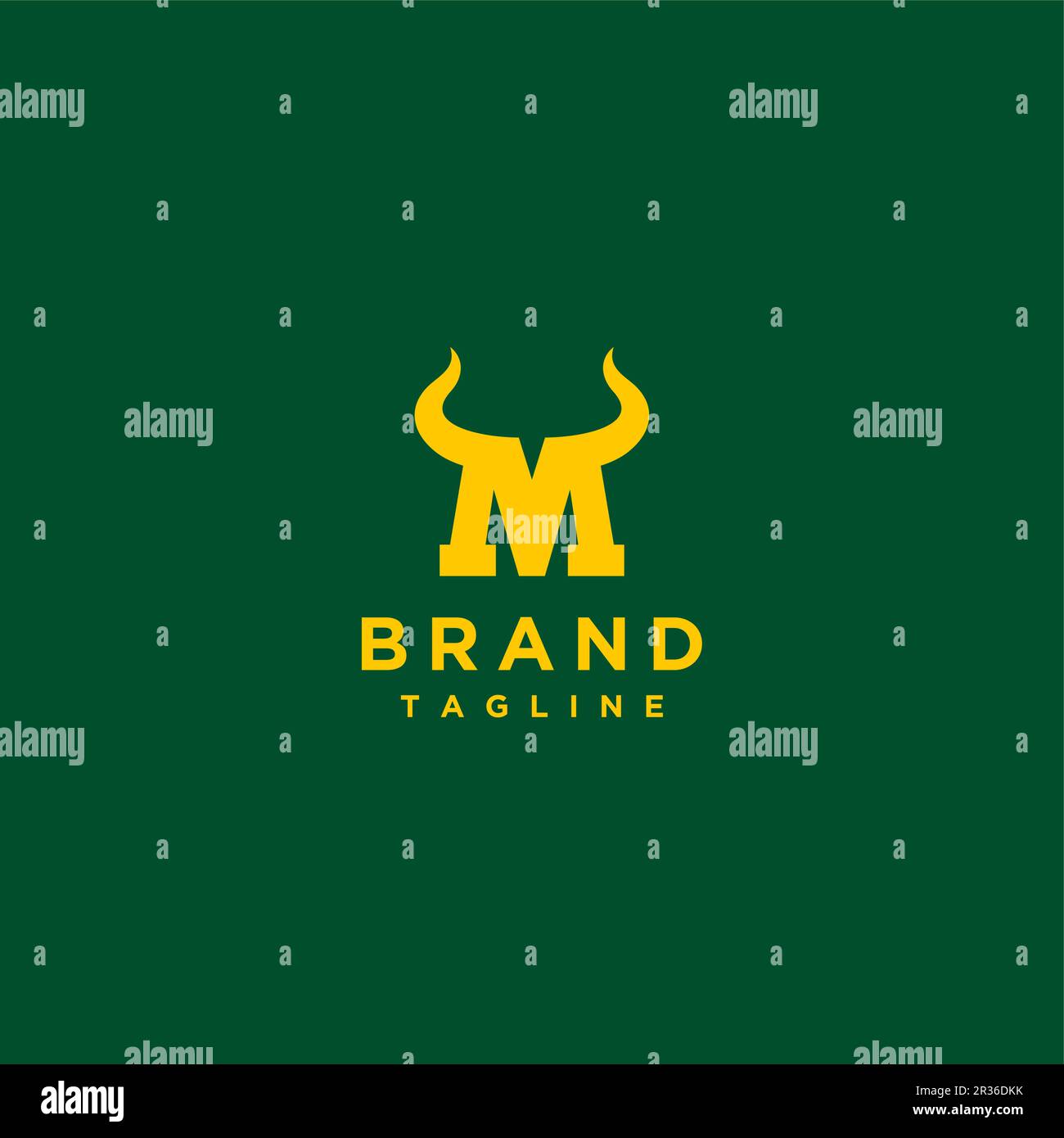 Bold Letter M Logo Design With Horn Accent Letter M With Horn Logo Bold letter m logo design with horn accent letter m with horn logo