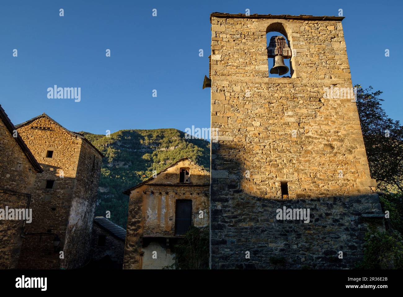 Bergua, Sobrarbe, Huesca, Aragón, cordillera de los Pirineos, Spain. Stock Photo