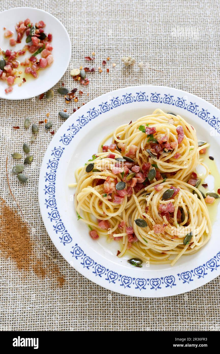 Pancetta lardons hires stock photography and images Alamy
