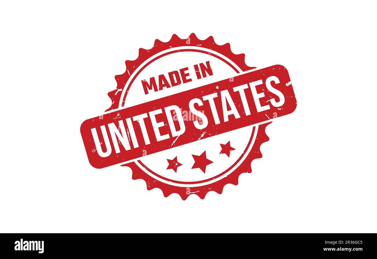 Made In United States Rubber Stamp Stock Vector