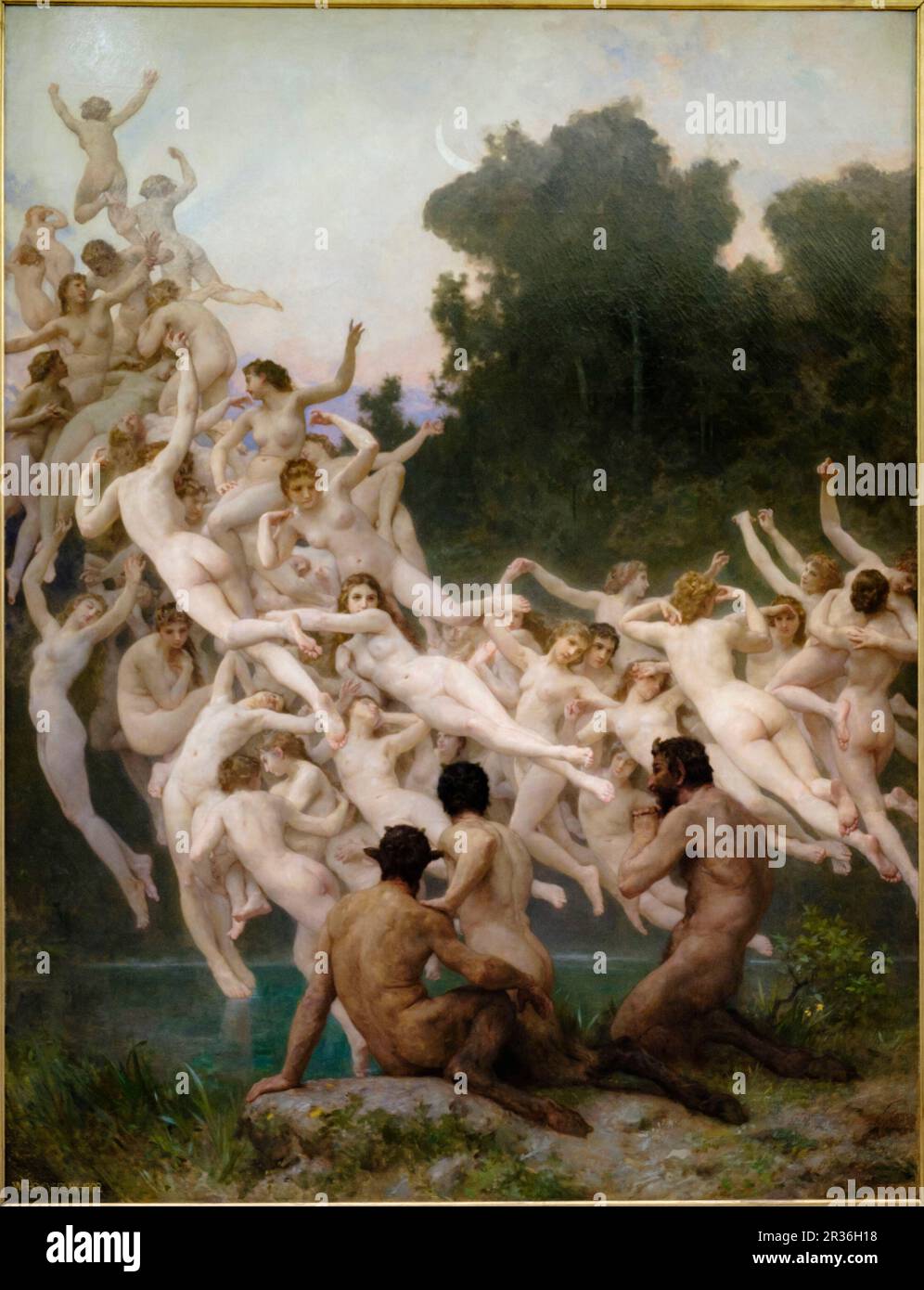 William Bouguereau (1825-1905), . Las Oreadas, . 1902, . Óleo sobre lienzo, Museo de Orsay, Ministerio de Cultura y Comunicación Francés, Paris, France,Western Europe. Stock Photo