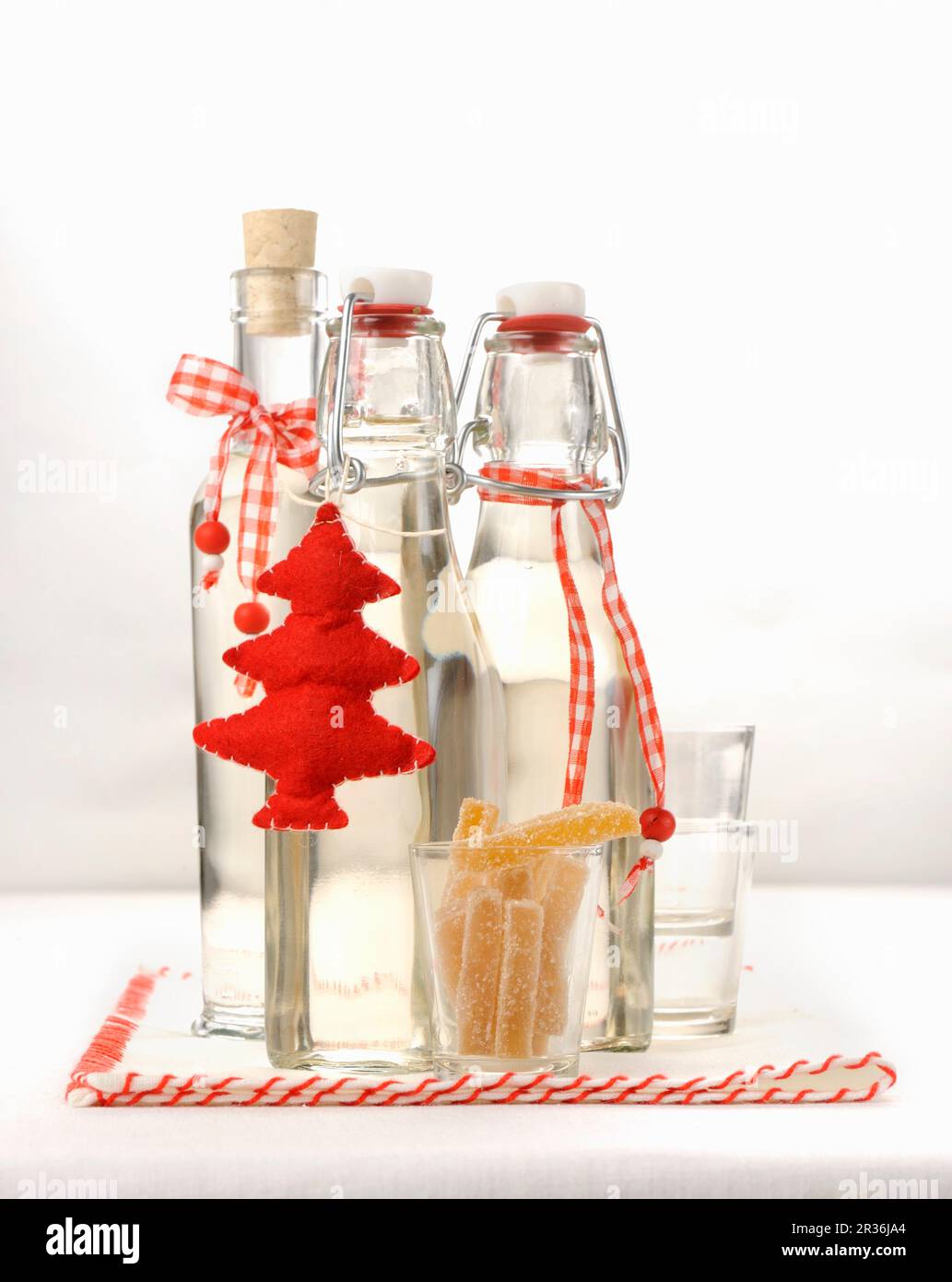 Bottles of homemade ginger liqueur Stock Photo Alamy