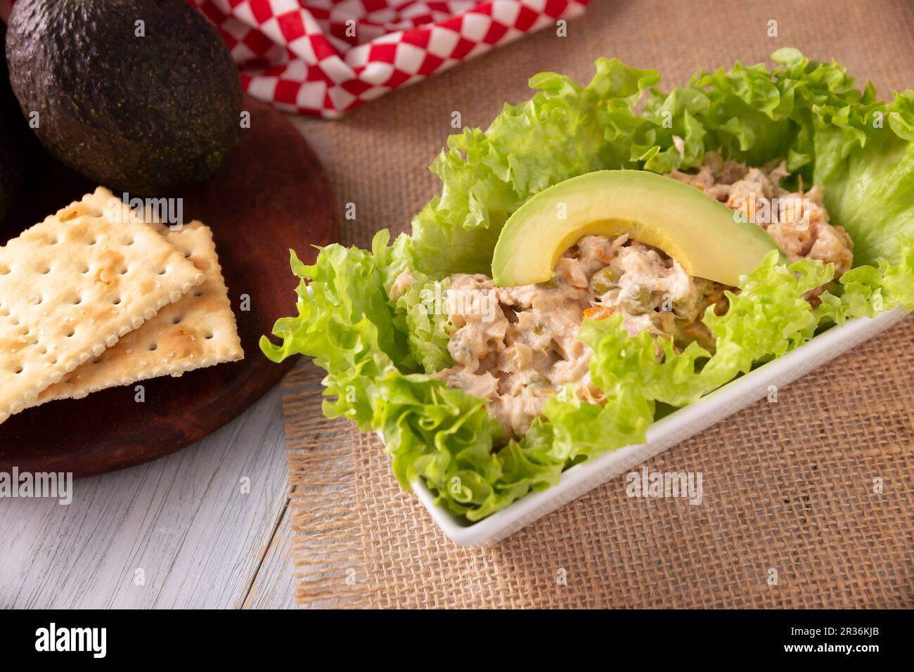 Tuna salad. Very popular dish in many countries, it is a quick, simple