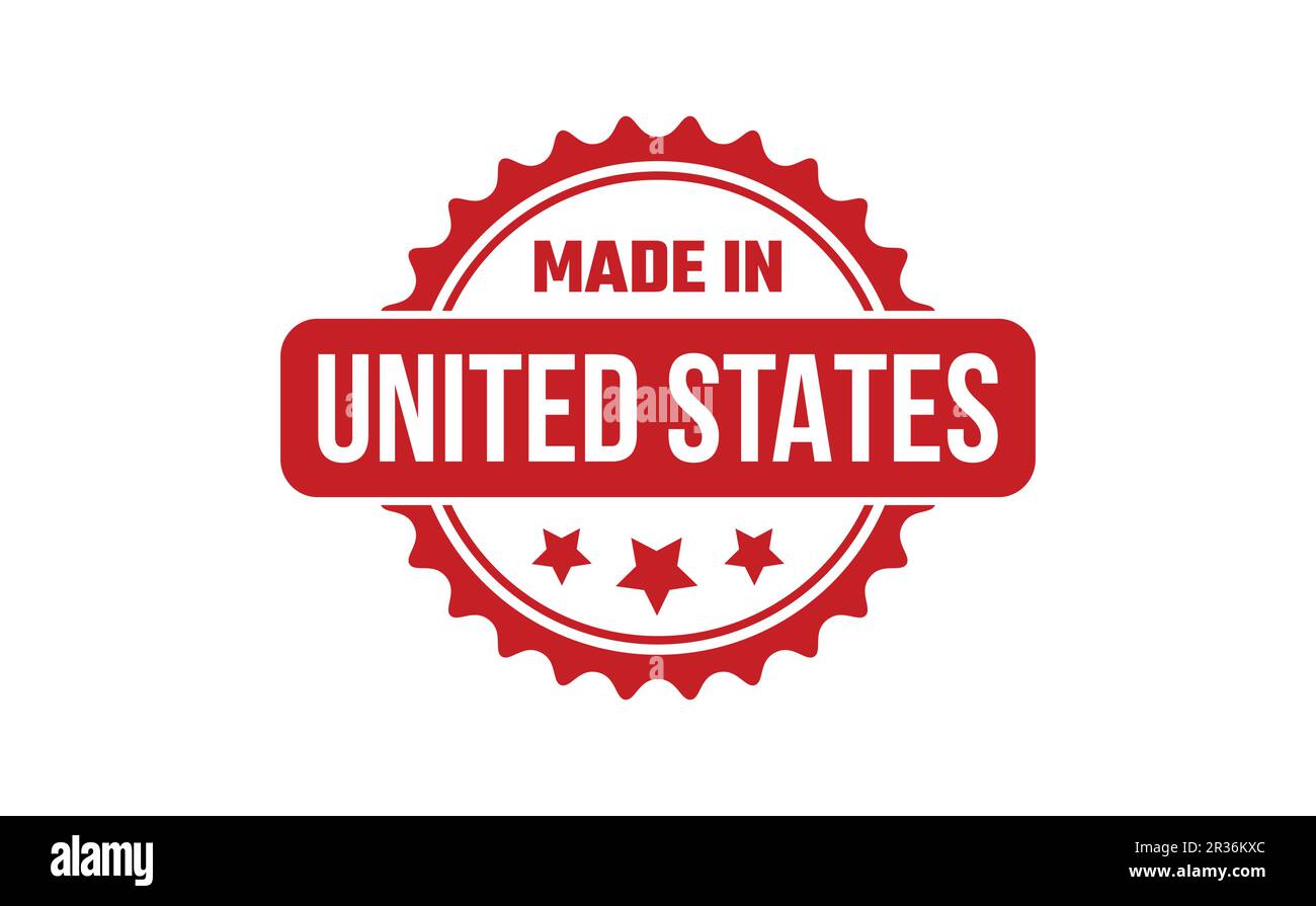 Made In United States Rubber Stamp Stock Vector