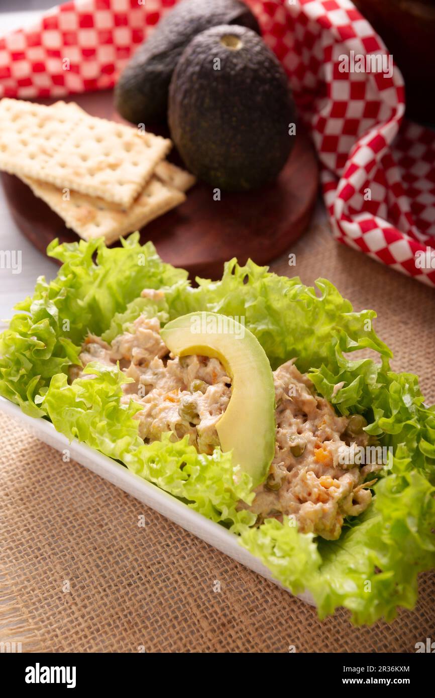 Tuna salad. Very popular dish in many countries, it is a quick, simple